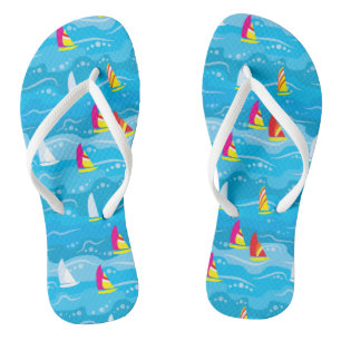 Neon Yacht Pattern Teenslippers