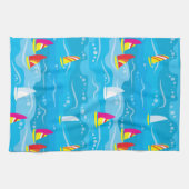 Neon Yacht Pattern Theedoek (Horizontaal)