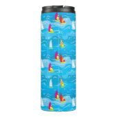 Neon Yacht Pattern Thermosbeker (Achterkant)