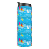 Neon Yacht Pattern Thermosbeker (Geroteerd rechts)