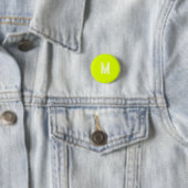 neon yellow - add monogram   ronde button 3,2 cm (In situ)