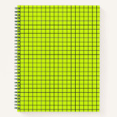 Neon Yellow Black Grid College regeerde Notitieboe Notitieboek (Voorkant)