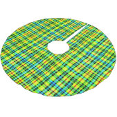 Neon Yellow Black Plaid Punk Tartan Kerstboom Rok (Gekanteld)