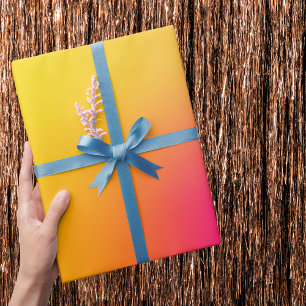 Neon Yellow en roze Cadeaupapier