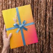 Neon Yellow en roze Cadeaupapier