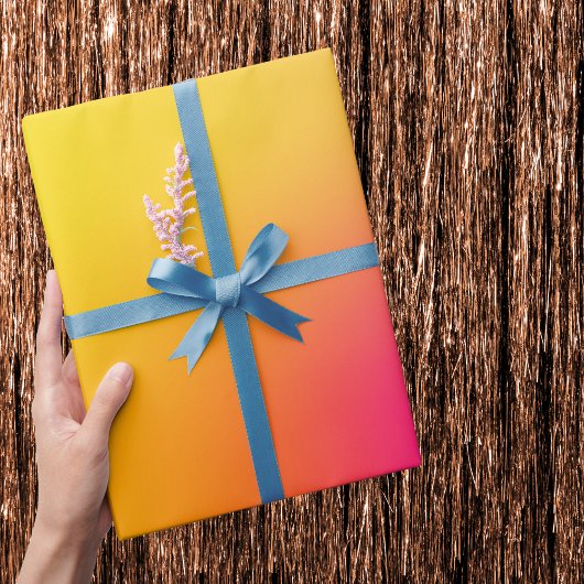 Neon Yellow en roze Cadeaupapier