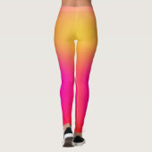 Neon Yellow en roze Leggings (Achterkant)