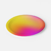 Neon Yellow en roze Papieren Bordje (Gekanteld)