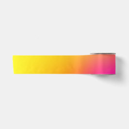Neon Yellow en roze Satijnen Lint