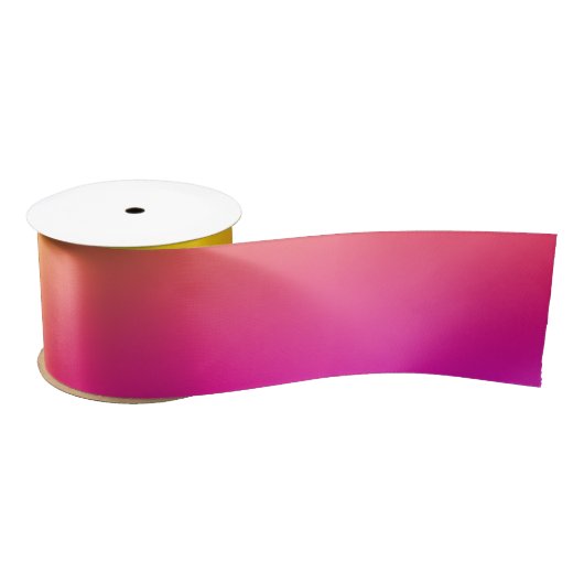 Neon Yellow en roze Satijnen Lint (Spoel)