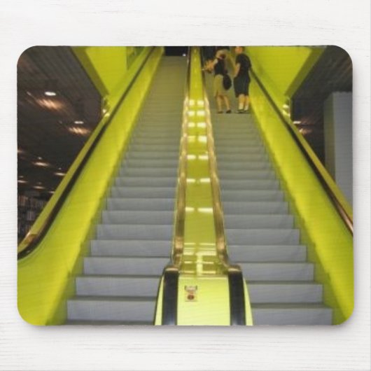 Neon Yellow Escalator Muismat (Voorkant)