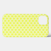 Neon Yellow Fish Scale Pattern iPad Air Case (Achterkant (horizontaal))