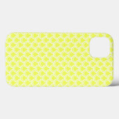 Neon Yellow Fish Scale Pattern iPad Case (Achterkant (horizontaal))