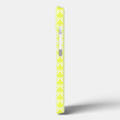 Neon Yellow Fish Scale Pattern iPad Case (Achterkant / Links)