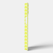 Neon Yellow Fish Scale Pattern iPad Case (Achterkant / Rechts)