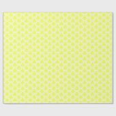 Neon Yellow Fish Scale Pattern Wrapping Paper Cadeaupapier (Vlak)
