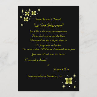 Neon Yellow Flower Elopement 2 Aankondiging