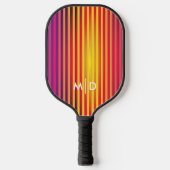 Neon Yellow Gradient Monogram Pickleball Paddle (Voorkant)