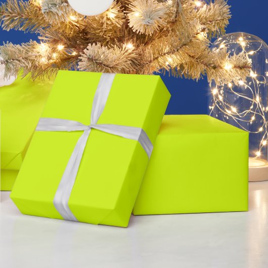 Neon Yellow Green Flourescent Chartreuse Cadeaupapier (Feestdagen)