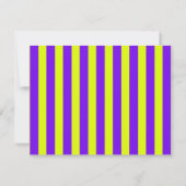 Neon Yellow-Green & Purple Wavy Note Card Kaart (Achterkant)