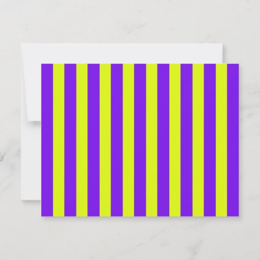 Neon Yellow-Green & Purple Wavy Note Card Kaart (Achterkant)