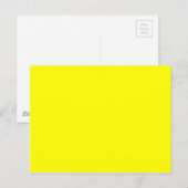 Neon yellow hex code FFFF01 Briefkaart (Voorkant / Achterkant)