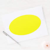 Neon yellow hex code FFFF01 Ovale Sticker (Envelop)