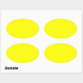 Neon yellow hex code FFFF01 Ovale Sticker (Vel)