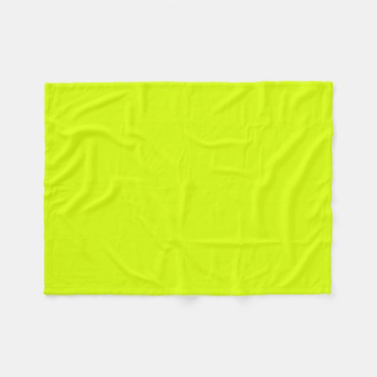 Neon Yellow, High Visibility Chartreuse Fleece Deken (Voorkant (Horizontaal))