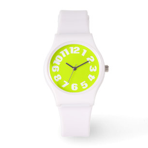 Neon Yellow, High Visibility Chartreuse Horloge