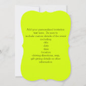 Neon Yellow, High Visibility Chartreuse Kaart (Achterkant)