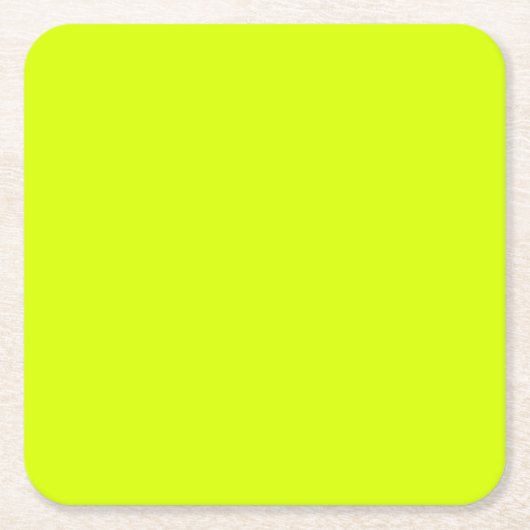 Neon Yellow, High Visibility Chartreuse Kartonnen Onderzetters (Voorkant)