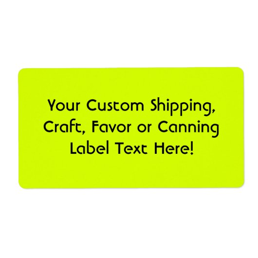 Neon Yellow, hoog zicht Etiket (Voorkant)