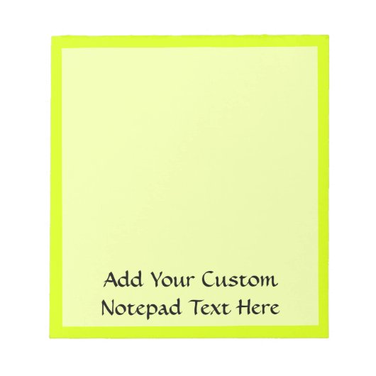 Neon Yellow, hoog zicht Notitieblok (Voorkant)