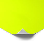 Neon Yellow, hoog zicht Poster (Hoek)