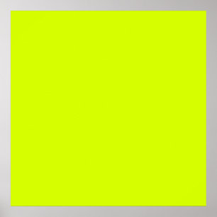 Neon Yellow, hoog zicht Poster