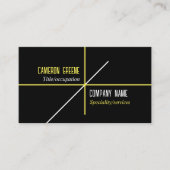 Neon Yellow Lines Zwart Visitekaartje (Voorkant)
