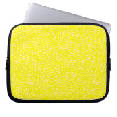 neon yellow polka dot laptophoes laptop sleeve (Voorkant)