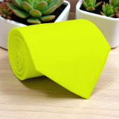Neon Yellow Retro Trendy Kleur Fluorescent Bright Stropdas