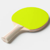 Neon Yellow Retro Trendy Kleur Fluorescent Bright Tafeltennisbatje (Voorkant Gekanteld)