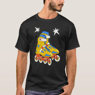 Neon Yellow Roller Schaatsen Pop Art T-shirt