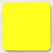 Neon Yellow Solid Color Bier Onderzetter (Voorkant)