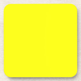 Neon Yellow Solid Color Bier Onderzetter