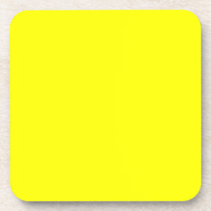 Neon Yellow Solid Color Bier Onderzetter