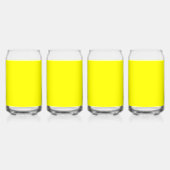 Neon Yellow Solid Color Blikvorm Glas (Achterkant)