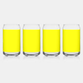 Neon Yellow Solid Color Blikvorm Glas (Voorkant)