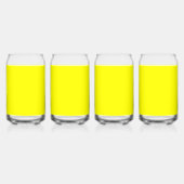 Neon Yellow Solid Color Blikvorm Glas (Links)
