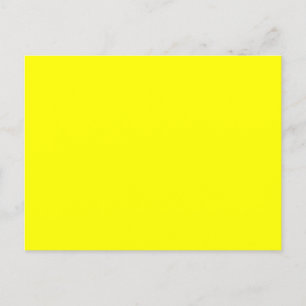 Neon Yellow Solid Color Briefkaart