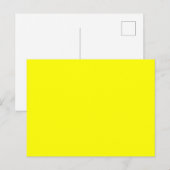 Neon Yellow Solid Color Briefkaart (Voorkant / Achterkant)
