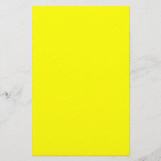 Neon Yellow Solid Color Briefpapier (Voorkant)